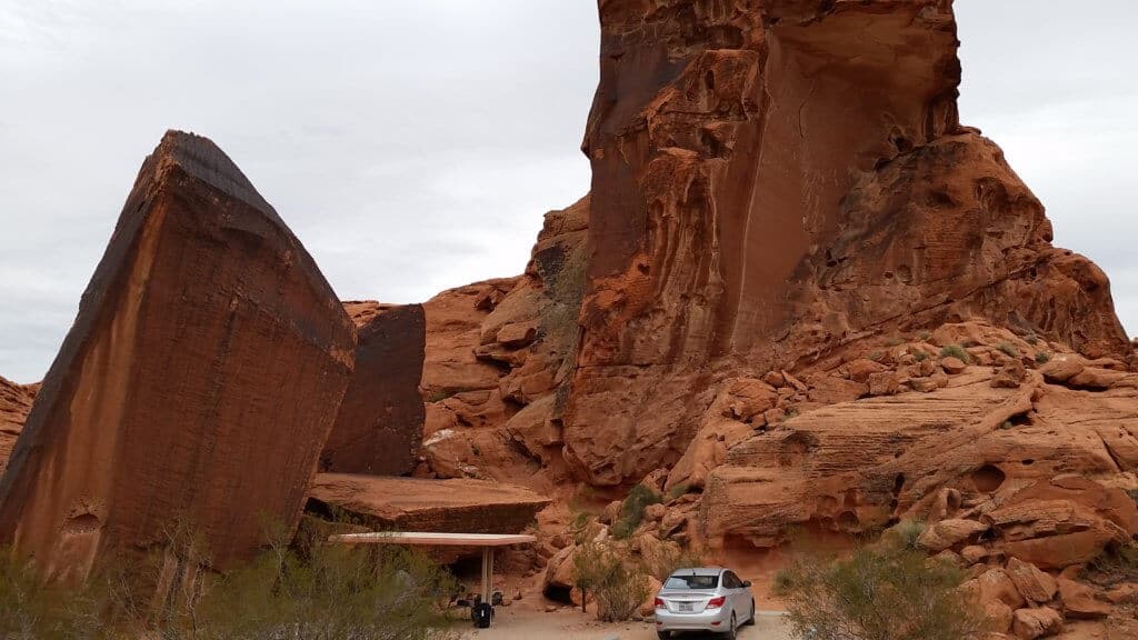 Typical views of Valley of Fire campsites
