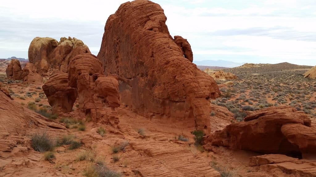 Many unique rock formations found in Valley of Fire State Park Nevada