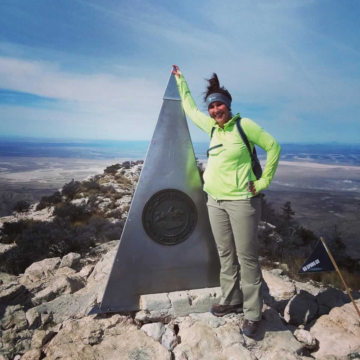 The summit of the Guadalupe Peak hike