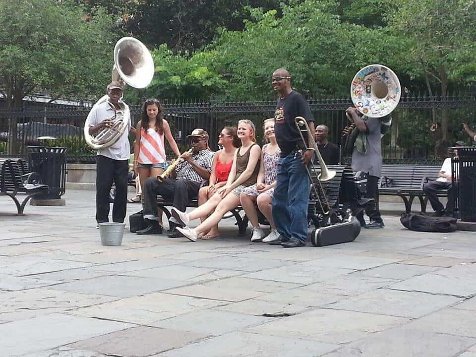 Listening to some jazz in Jackson Square