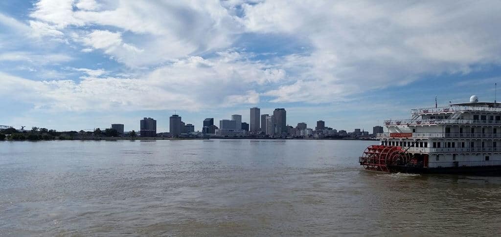Views of the skyline when running in New Orleans