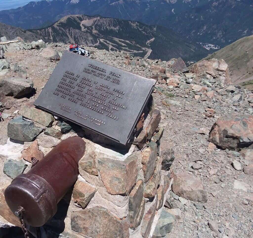Marker on the summit