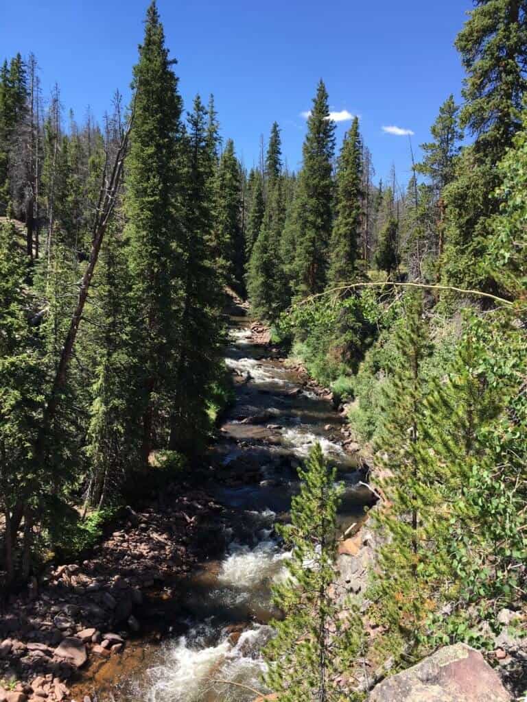 Hugging the Henry's Fork River on the Kings Peak hike to the highest point in Utah