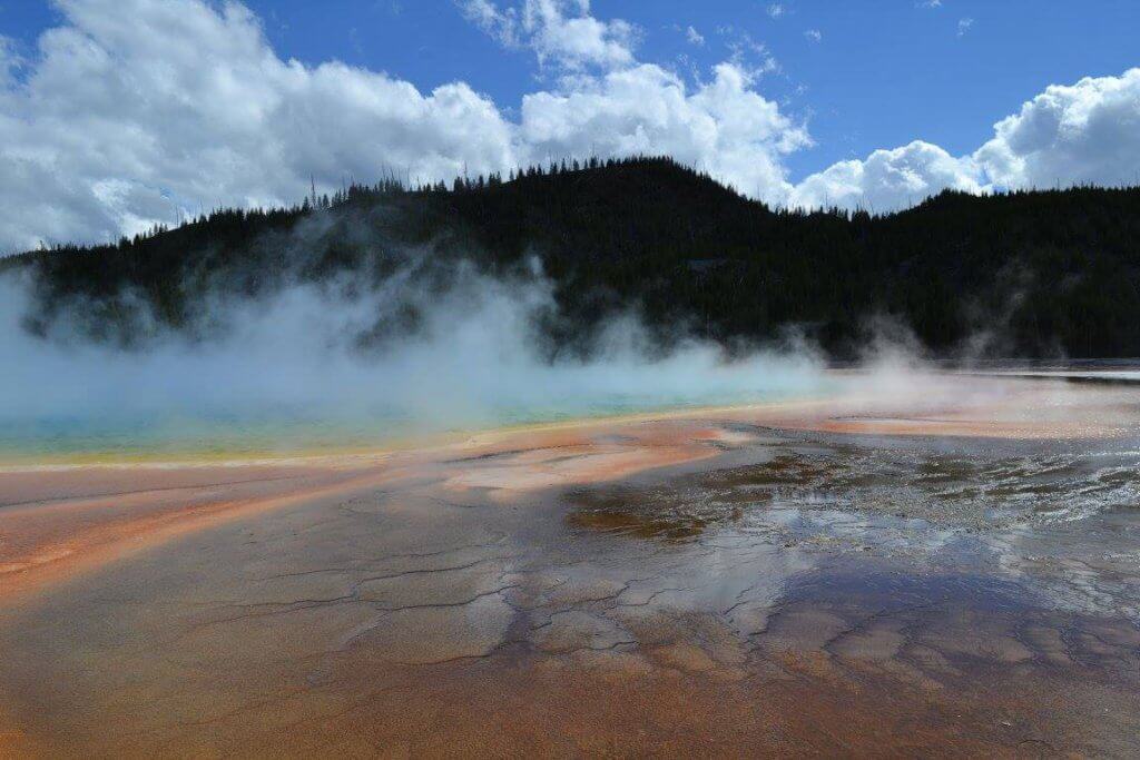 Grand Prismatic Springs in Yellowstone