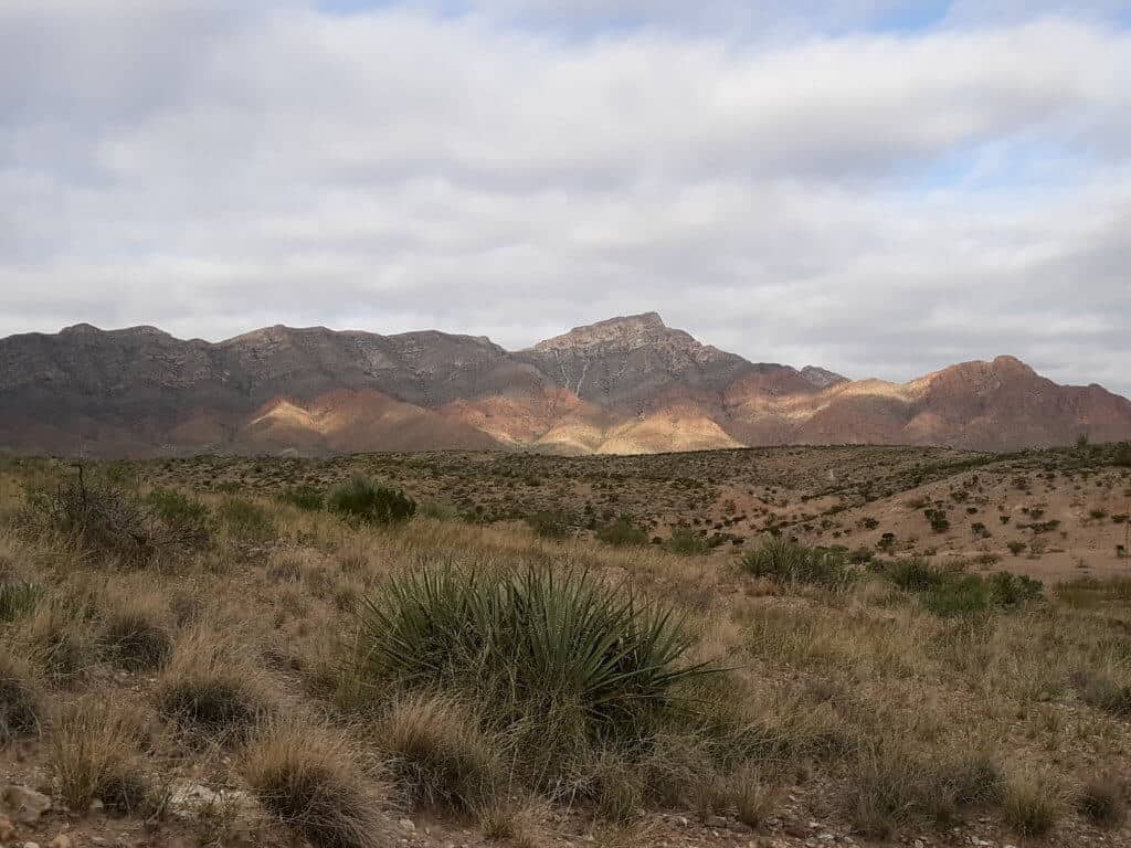 Mountains in Texas bordering El Paso