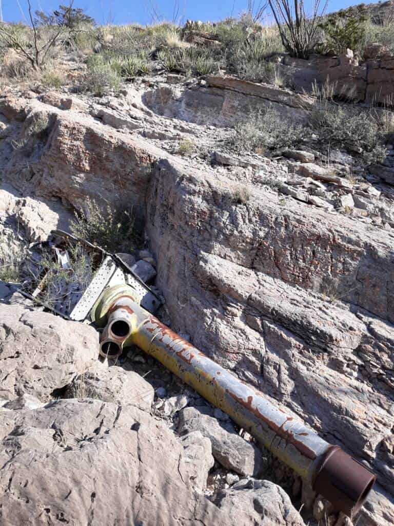 B-36 wreckage in the Franklin Mountains 