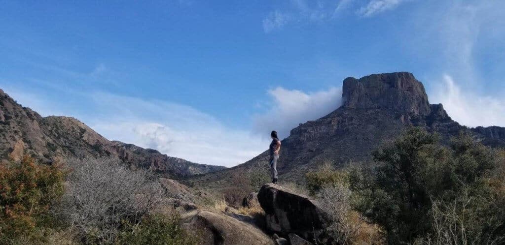 Looking over some mountains in Texas in the Chisos Basin