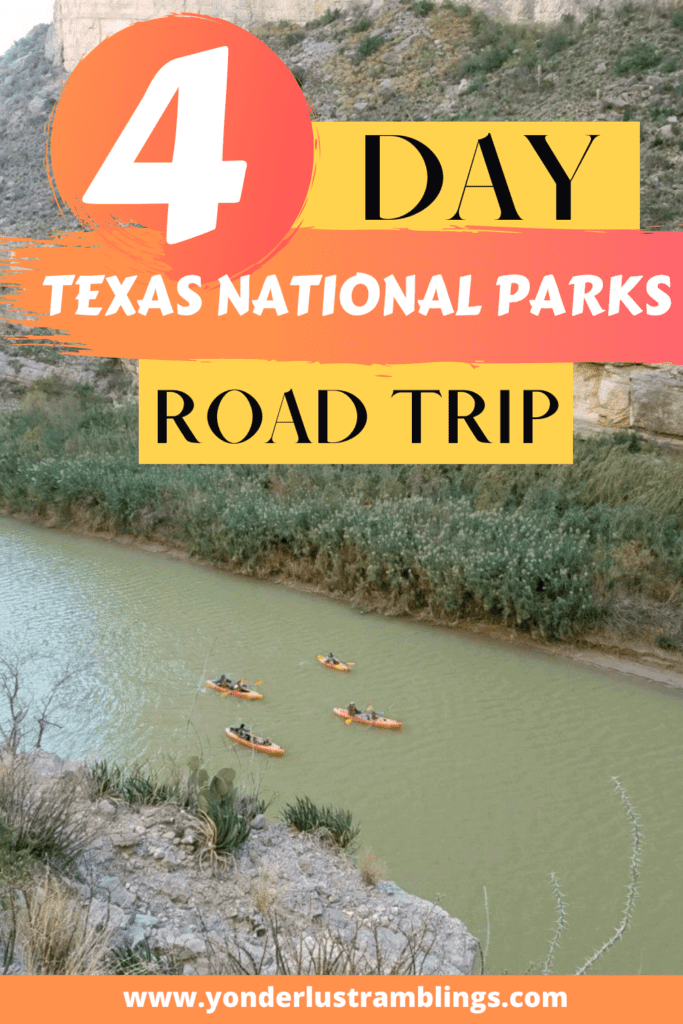 Both National Parks in Texas road trip itinerary