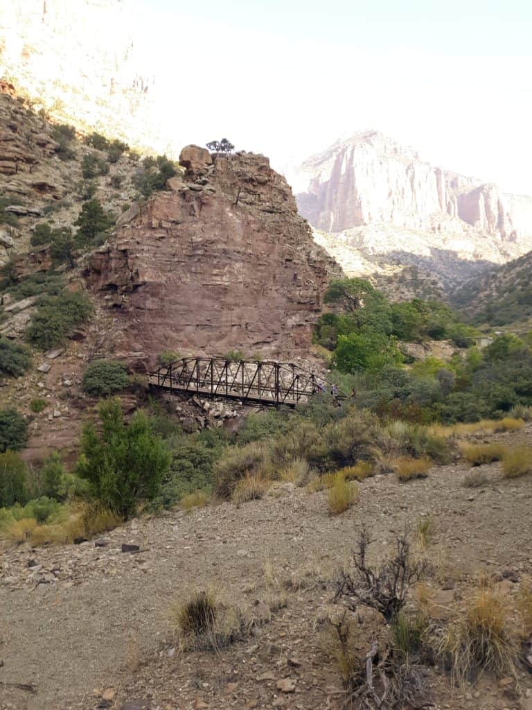 A bridge crossing on the North Kaibab Trail