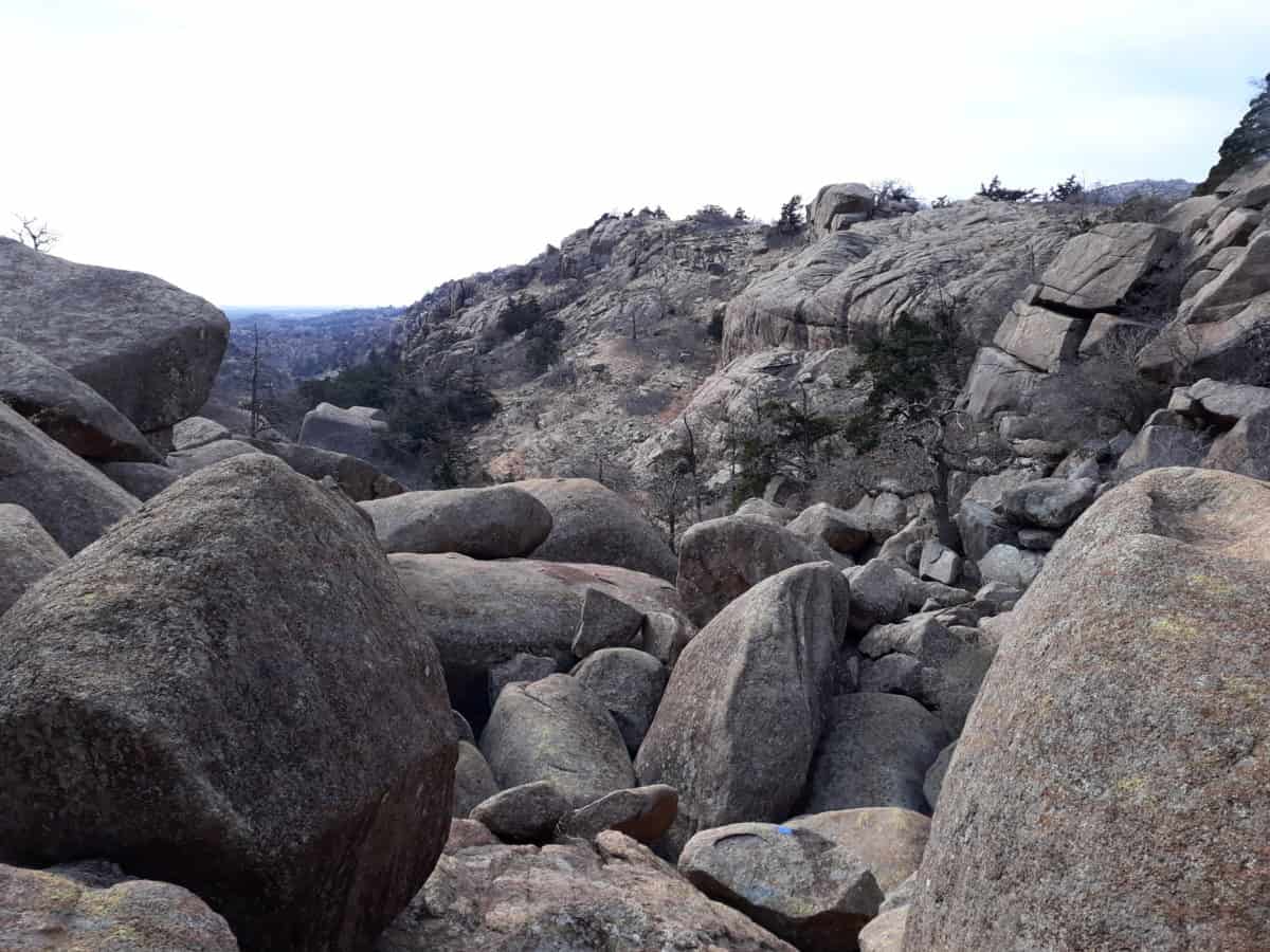 The boulder field on the Charons Garden Trail