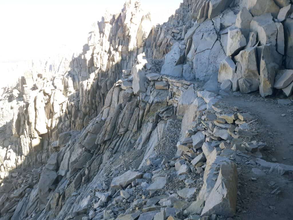 A section of drop off along the Mt. Whitney Trail