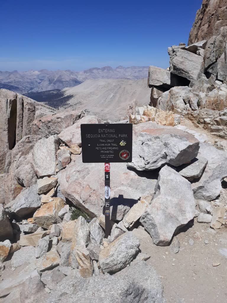 Entering Sequoia National Park on the last two miles to the summit of Mt. Whitney!