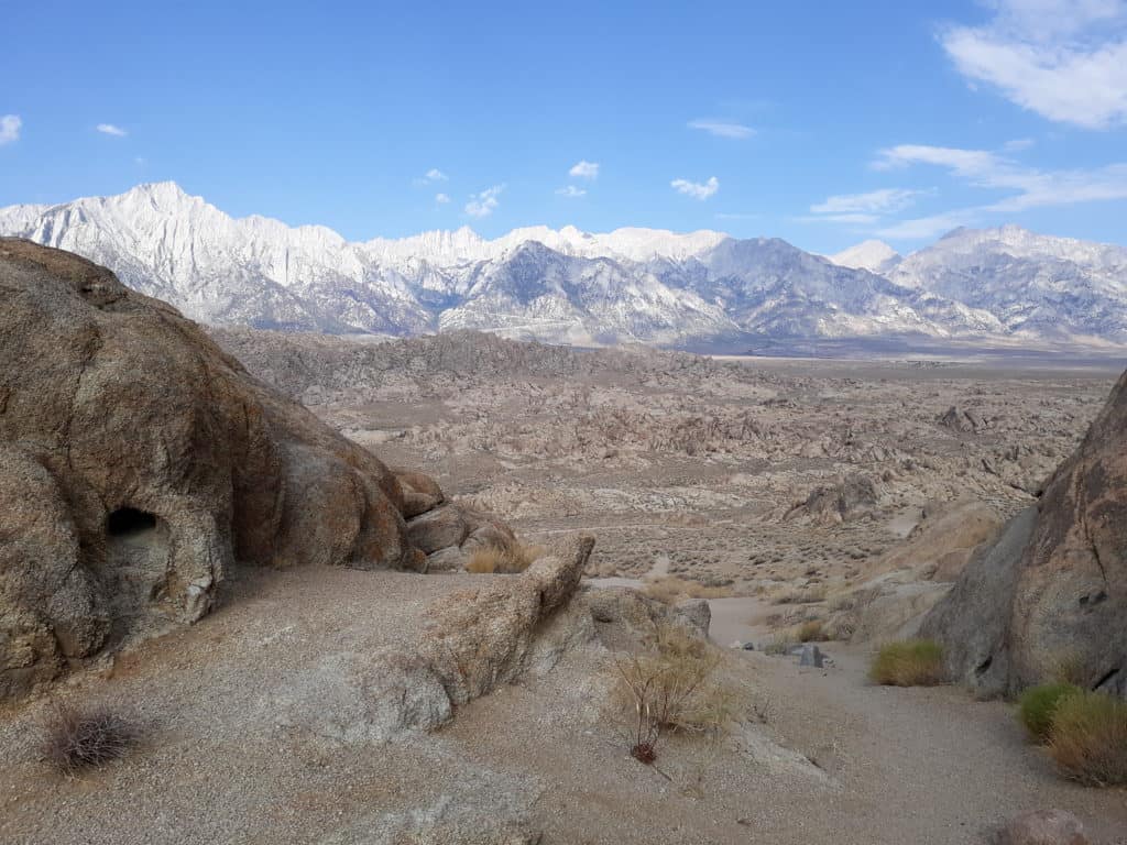 View of Mt. Whitney and the Sierras range from Lone Pine