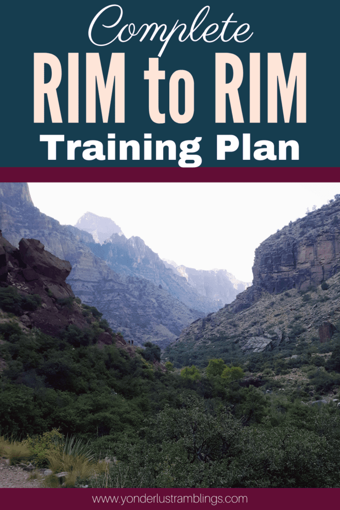 Rim to Rim training plan