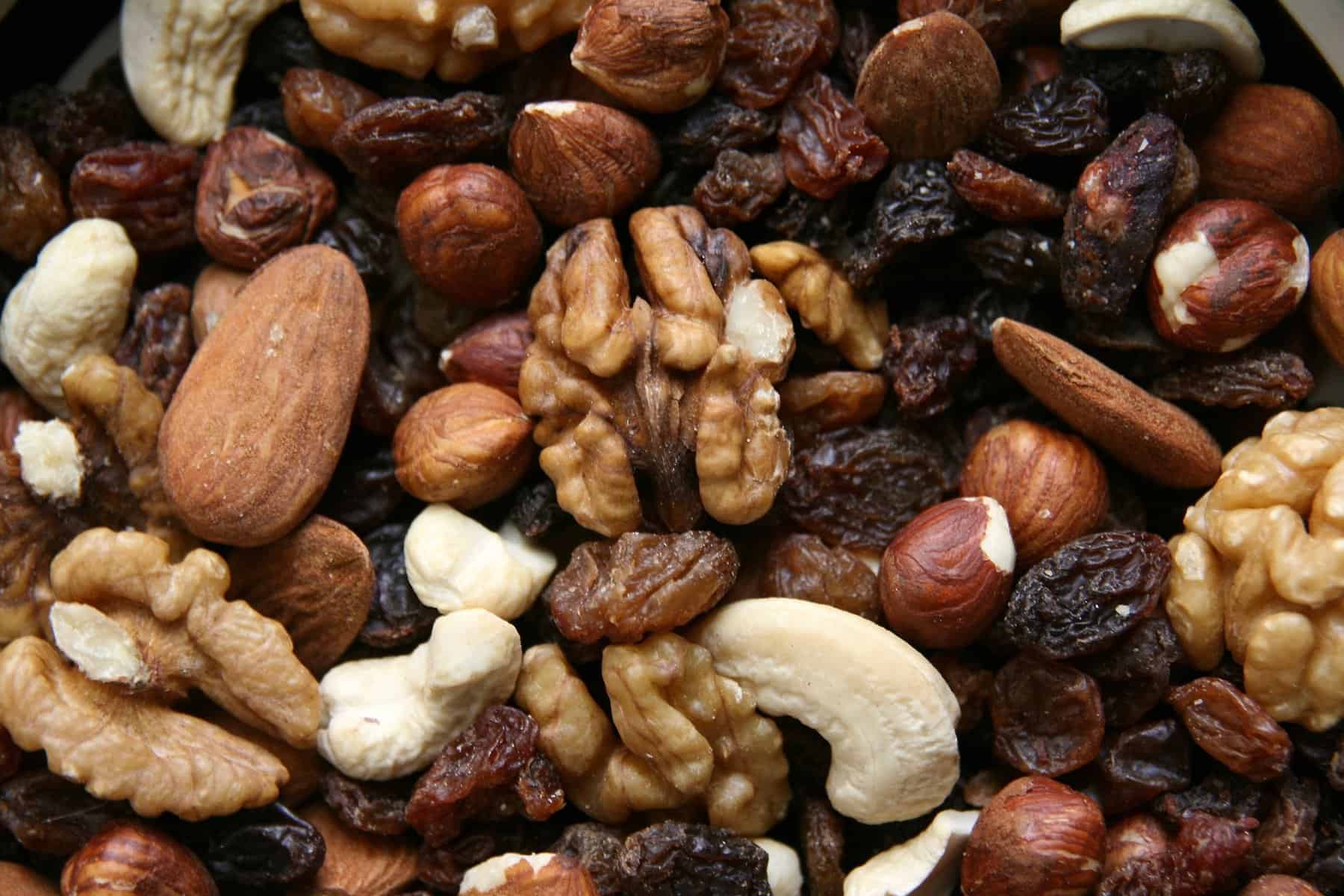 The best hiking snacks include nuts