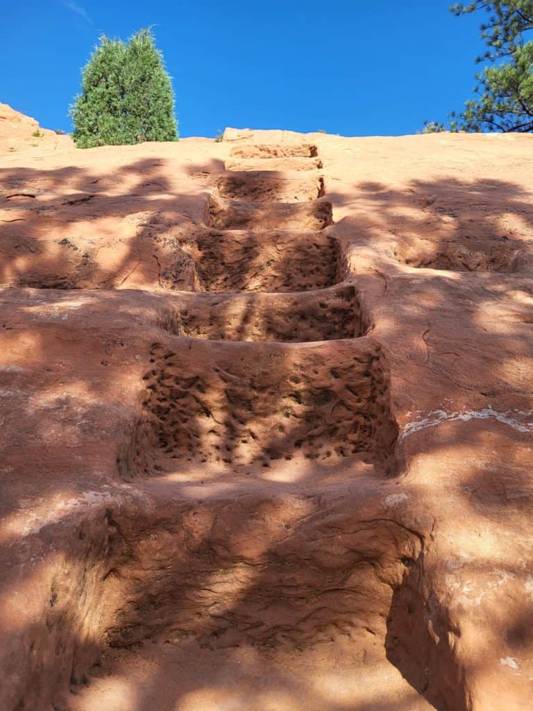 Rock "stairways" on the Quarry Pass in Red Rock Canyon Open Space
