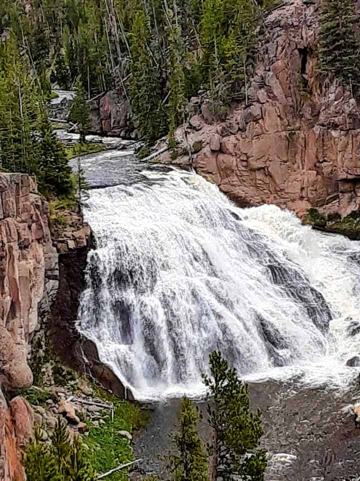 Gibbon Falls Trail in Yellowstone National Park