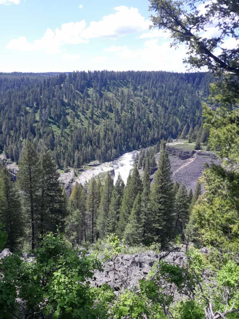 The Grandview Overlook at Lower Mesa Falls Idaho