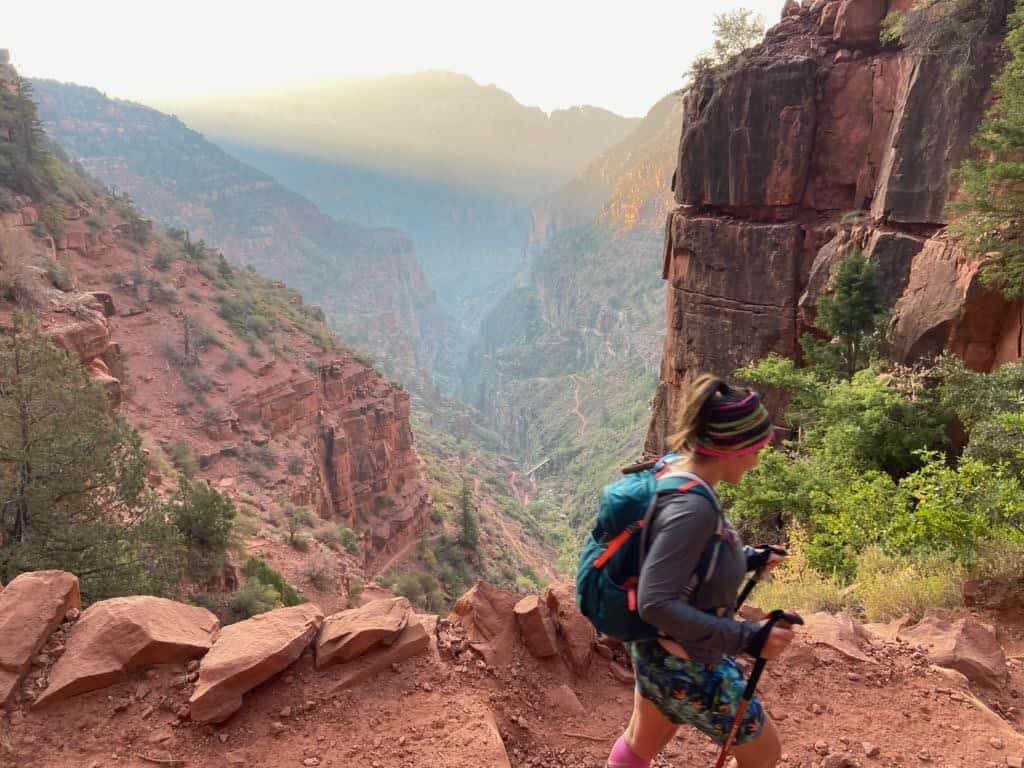 Descending the North Kaibab Trail 