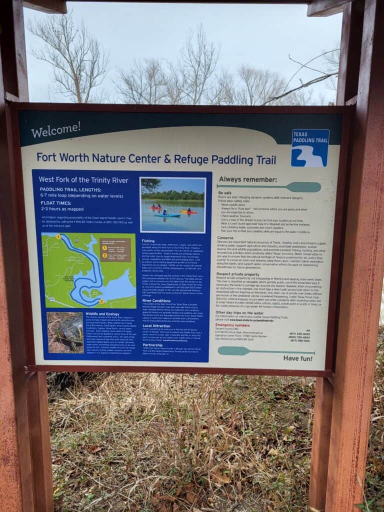 The Paddling Trail at the Fort Worth Nature Center and Refuge