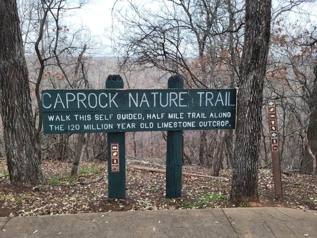 The Caprock Trail at the Fort Worth Nature Center and Refuge
