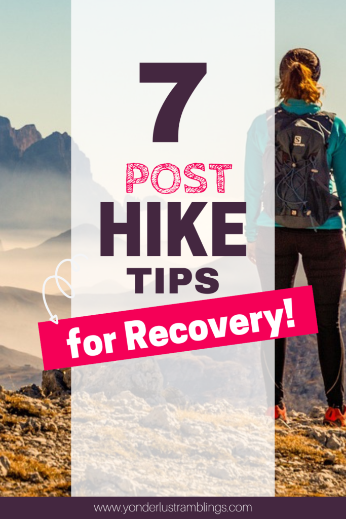 Recovery tips for post hike care