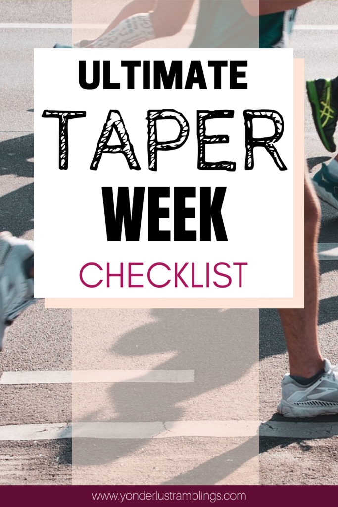 The ultimate taper checklist