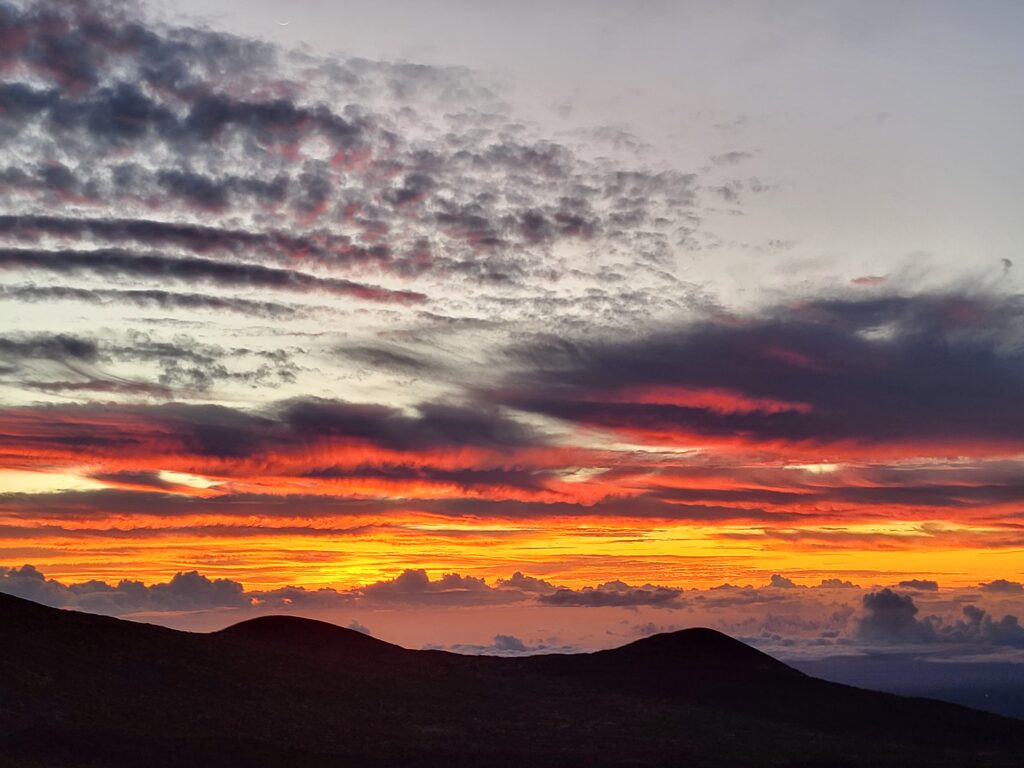 Mauna Kea at sunrise in Hilo Hawaii