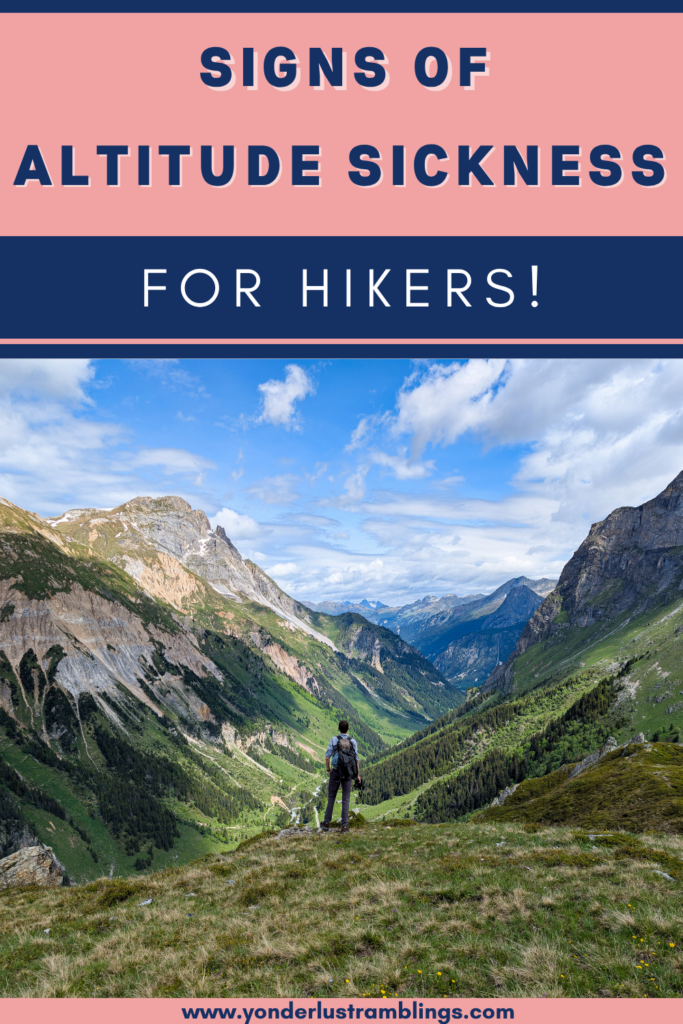 Signs of altitude sickness for hikers
